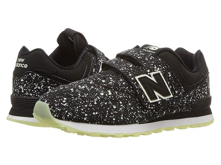 New Balance Kids Yv574v1 (little Kid/big Kid) (black/glow In The Dark) Boys Shoes