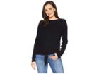 Tribal Long Sleeve Knotted Front Sweater (black) Women's Sweater
