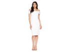 Calvin Klein Off The Shoulder Sheath Dress (white) Women's Dress