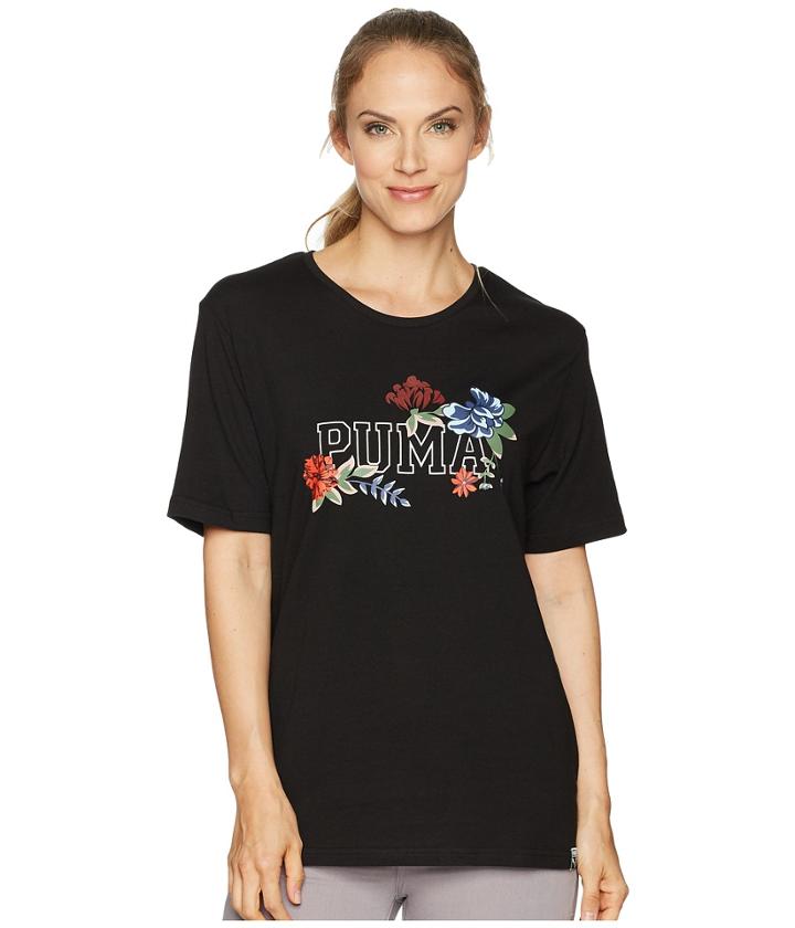 Puma Graphic Tee (cotton Black) Women's T Shirt