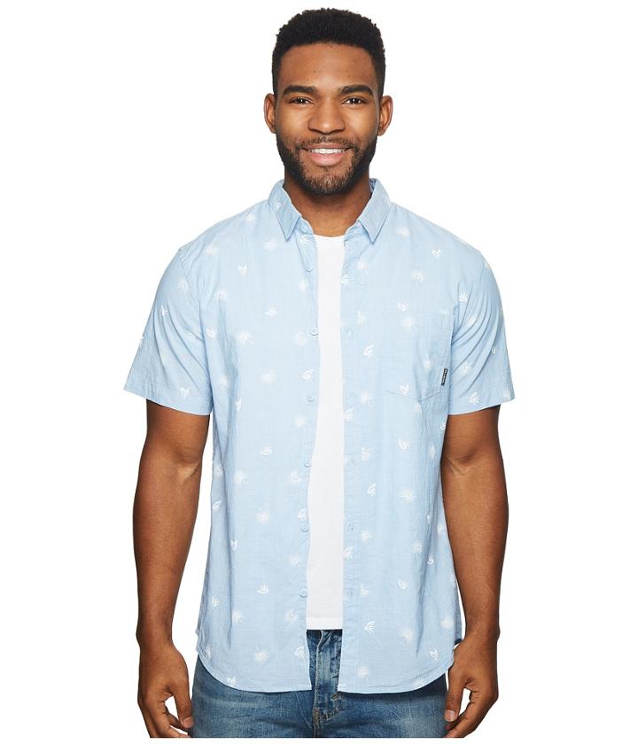 Billabong Sunday Mini Short Sleeve Shirt (light Blue) Men's Short Sleeve Button Up