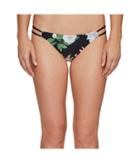 Vince Camuto Tropical Double Strap String Bikini Bottom (black) Women's Swimwear