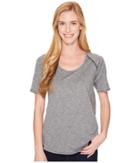 Columbia Wander More Short Sleeve Tee (black Heather) Women's T Shirt