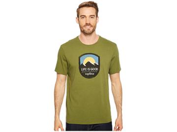 Life Is Good Explore Mountains Smooth Tee (tree Green) Men's T Shirt