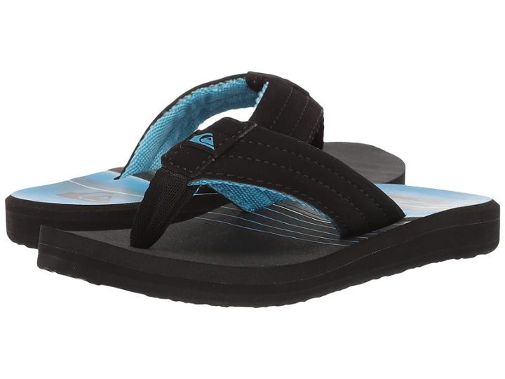 Quiksilver Kids Carver Print (toddler/little Kid/big Kid) (black/black/blue) Boys Shoes