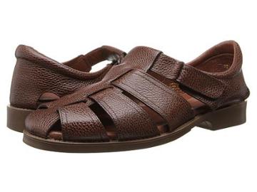 Fitzwell Sal (dark Brown Leather) Men's Sandals