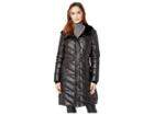 Marc New York By Andrew Marc Brookdale Velvet Trim Drawstring Waist Puffer (black) Women's Coat