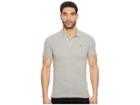 Tommy Jeans Slim Fit Flag Polo Shirt (light Grey Heather) Men's Clothing