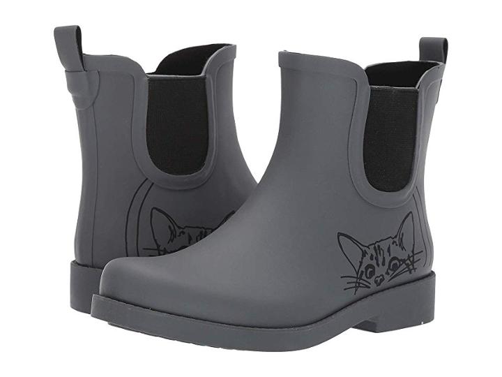 Ed Ellen Degeneres Wallita Rain Boot (grey/black Cat) Women's Boots