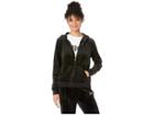 Juicy Couture Foil W/ Glitter Crown Wreath Hoodie (pitch Black) Women's Clothing