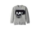 Nununu Skull Robot Patch Sweatshirt (little Kids/big Kids) (heather Grey) Boy's Sweatshirt