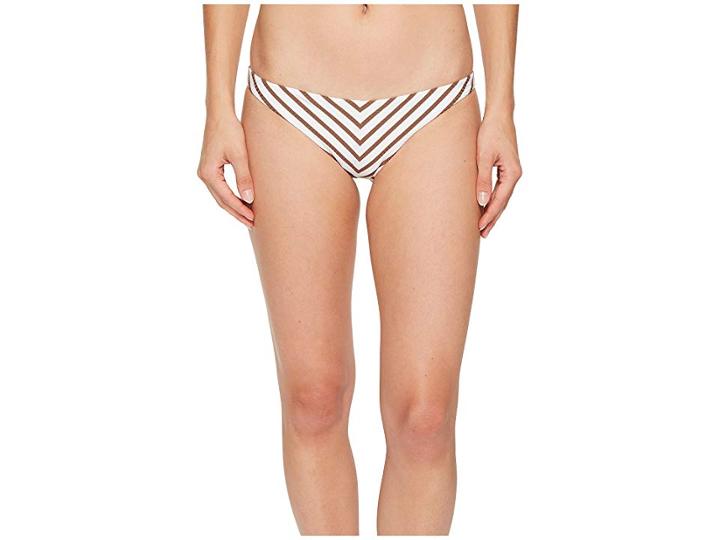 Vitamin A Swimwear Tulum Bottom (marin Stripe Cocoa) Women's Swimwear
