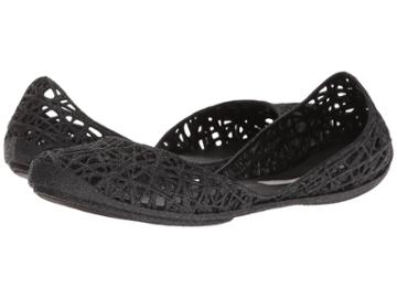 Melissa Shoes Melissa Campana Zig Zag (black Glitter) Women's Flat Shoes