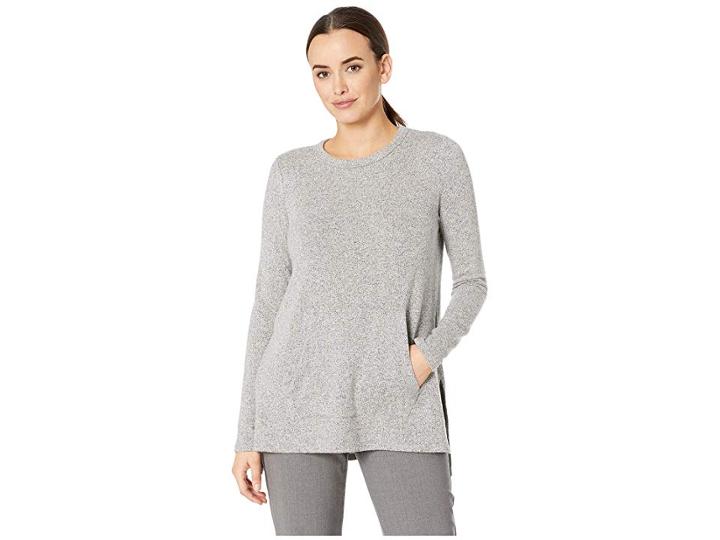 Karen Kane Long Sleeve Pocket Sweater (heather) Women's Sweater