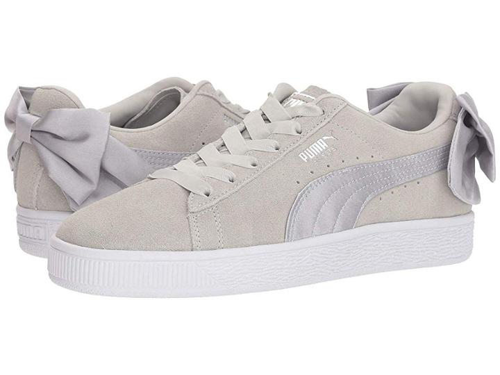 Puma Kids Suede Bow (big Kid) (gray Violet/gray Violet) Girl's Shoes