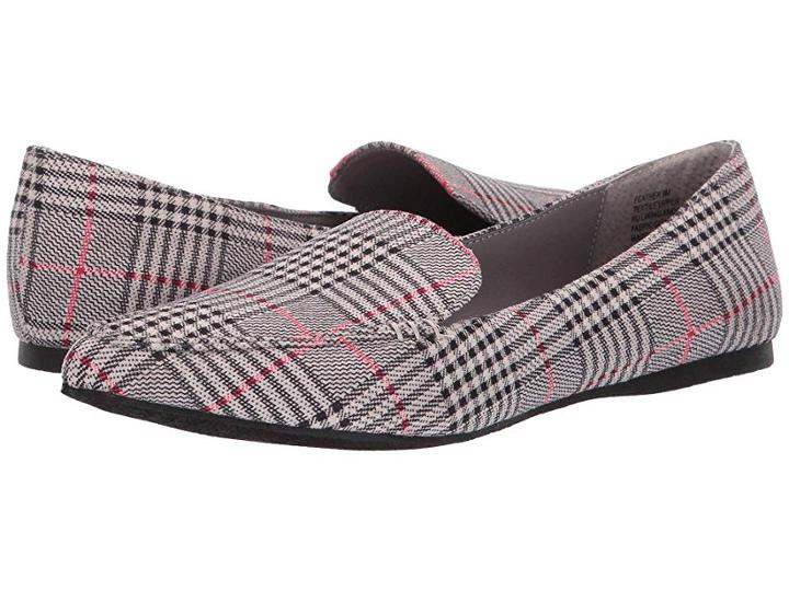 Steve Madden Feather Loafer Flat (plaid) Women's Dress Flat Shoes
