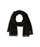 Calvin Klein Studded Border Chiffon Wrap (black) Scarves