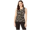 Tommy Hilfiger Printed Grommet Knit Top (praline Multi) Women's Clothing