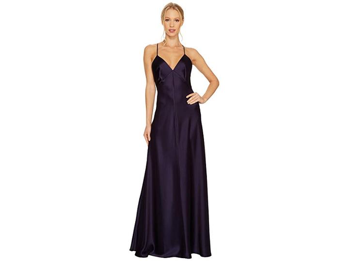 Jill Jill Stuart Satin Back Crepe Slip Dress (deep Violet) Women's Dress