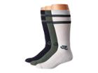 Nike Crew Skateboarding Socks 3-pair Pack (deep Jungle/white/clay Green) Crew Cut Socks Shoes