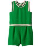 Janie And Jack Sleeveless Matlasse Romper (toddler/little Kids/big Kids) (green) Girl's Jumpsuit & Rompers One Piece