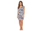 Tommy Bahama Paisley Paradise Off-the-shoulder Swim Dress Cover-up (mare Navy) Women's Swimwear