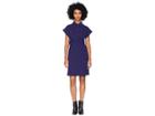 Boutique Moschino Crepe Dress With Knotted Waist (blue) Women's Dress