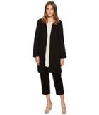 Eileen Fisher Notch Collar Jacket (black) Women's Coat