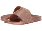 Dirty Laundry Fargo Pool Slide (rose Gold Sparkle) Women's Sandals