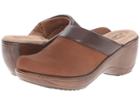 Softwalk Murietta (tan/dark Brown Distressed Nubuck Leather) Women's Clog Shoes