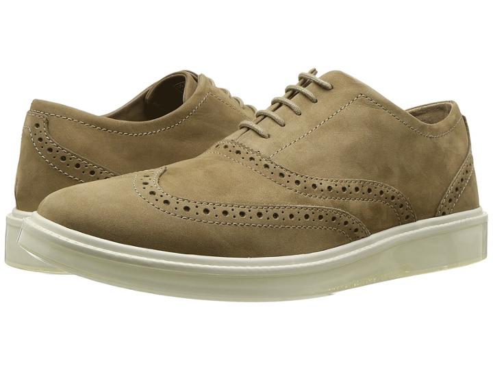 Hush Puppies Shiba Brogue Oxford (taupe Nubuck) Men's Lace Up Cap Toe Shoes