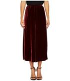 Mcq Velvet Fluid Gather Skirt (wine) Women's Skirt