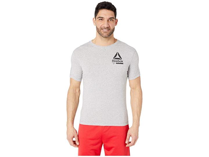 Reebok Speedwick Move Tee (medium Grey Heather) Men's Clothing