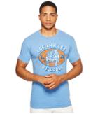 The Original Retro Brand La Bulldogs Streaky Tri-blend T-shirt (streaky Blue) Men's T Shirt