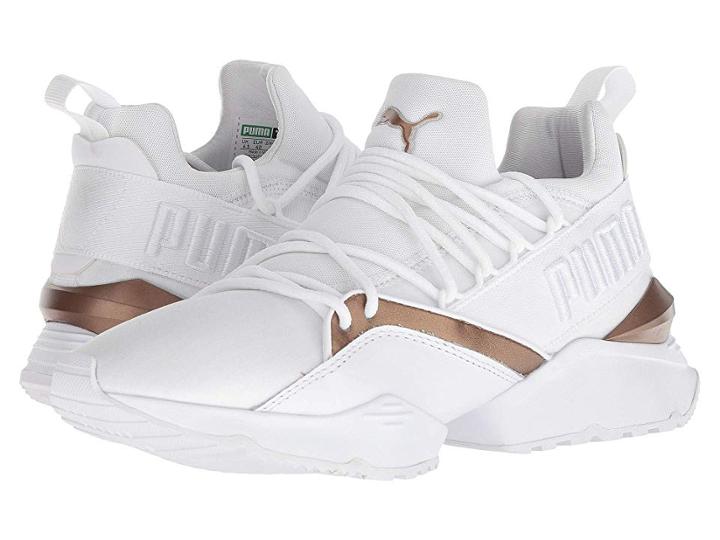 Puma Muse Maia Luxe (puma White/puma White) Women's Lace Up Casual Shoes