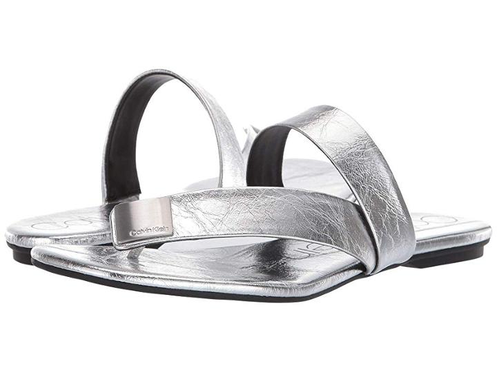 Calvin Klein Saurin (silver Thrill Metallic) Women's Sandals