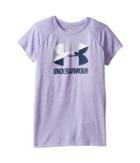 Under Armour Kids Ua Novelty Big Logo Short Sleeve Tee (big Kids) (dark Lavender/white) Girl's T Shirt