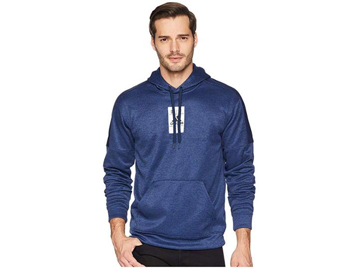 Adidas Team Issue Patch Hoodie (collegiate Navy Melange) Men's Sweatshirt