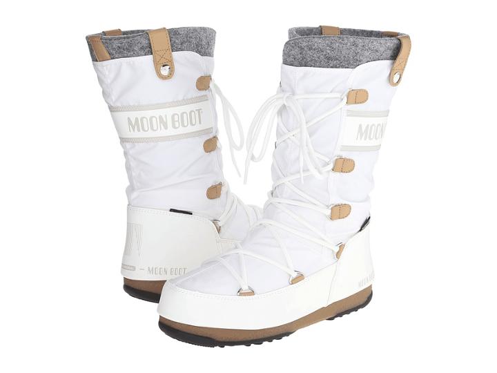 Tecnica Moon Boot(r) Monaco Felt (white) Women's Cold Weather Boots