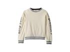 Maddie By Maddie Ziegler Raglan Sweater W/ Graphics On Sleeve (big Kids) (ivory) Girl's Sweater