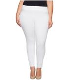 Hue Plus Size Eyelet Hem Cotton Skimmer (white) Women's Casual Pants