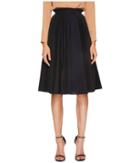 Jil Sander Navy Plisse Poplin Pleated Skirt (black) Women's Skirt