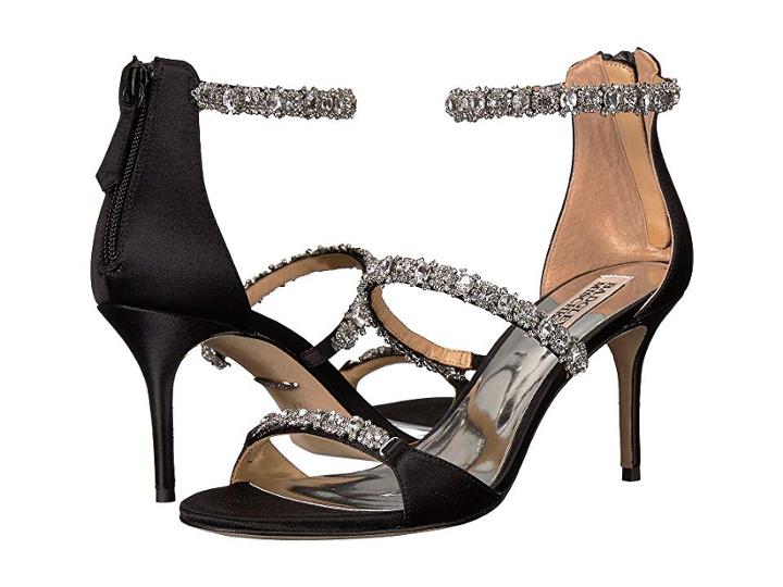 Badgley Mischka Yasmine (black Satin) Women's Shoes