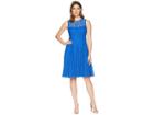 Calvin Klein Lace Fit Flare Dress Cd8l15qg (capri) Women's Dress