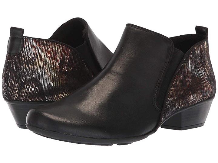 Rieker D7364 Milla 64 (schwarz/schwarz Metallic/schwarz) Women's Shoes