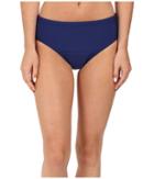 Athena Solids Mid Waist Pants (navy) Women's Swimwear