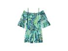Lilly Pulitzer Kids Mini Calla Romper (toddler/little Kids/big Kids) (bright Navy Party Like A Flock Star) Girl's Jumpsuit & Rompers One Piece