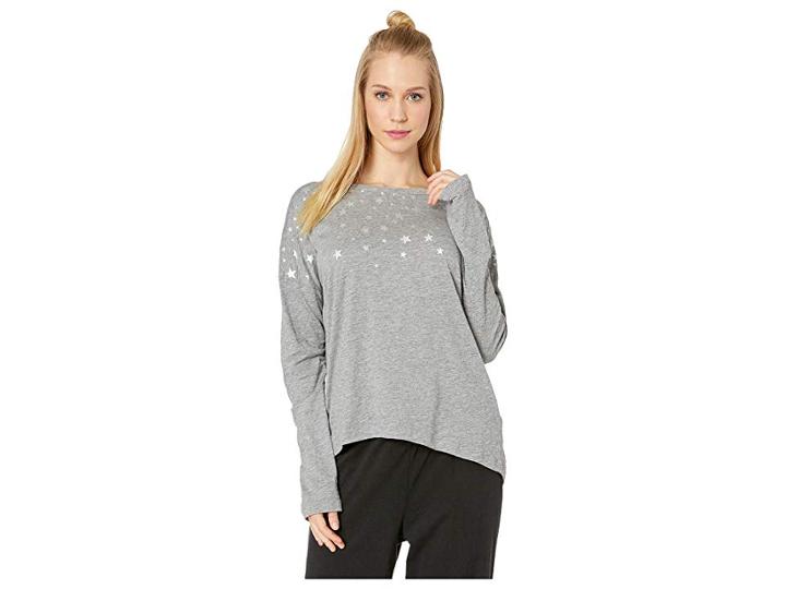 P.j. Salvage Foil Stars Sweater (heather Grey) Women's Sweater