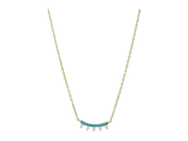 Shashi Bow Drop Necklace (turquoise) Necklace