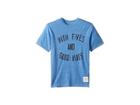 The Original Retro Brand Kids High Fives Good Vibes Short Sleeve Tri-blend Tee (big Kids) (streaky Royal) Boy's T Shirt